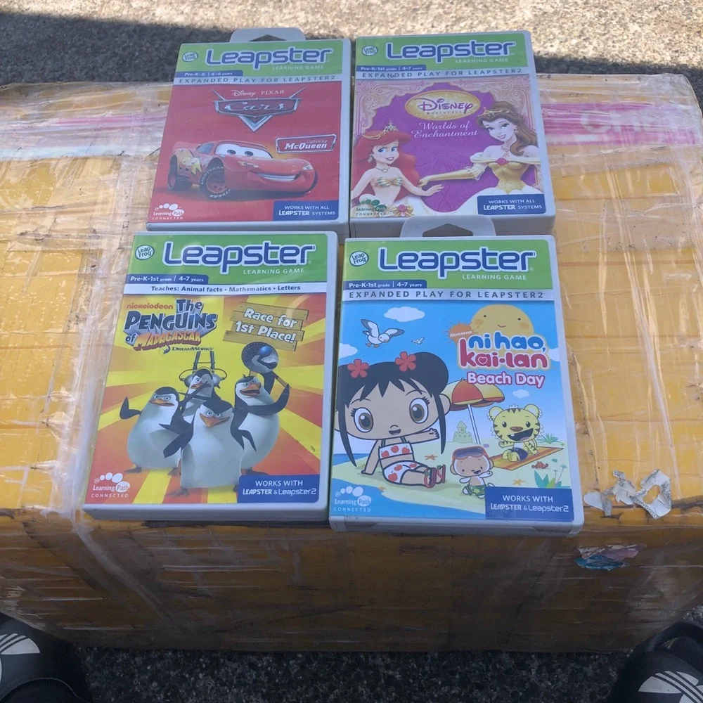 Leapster Learning Game Cartridges - Disney & More (Set of 4)